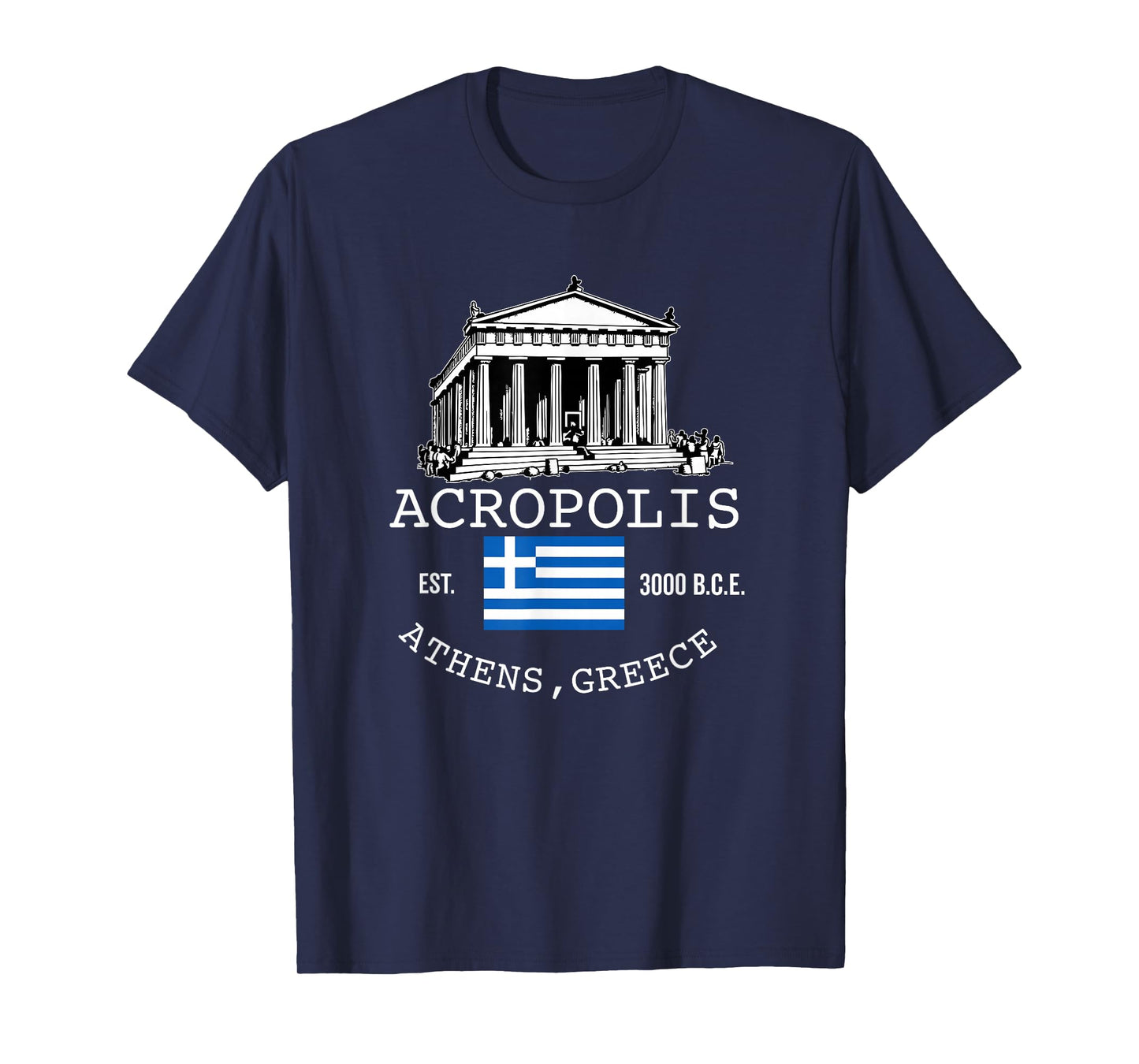 Acropolis Souvenir Athens Greece Greek Parthenon T-Shirt