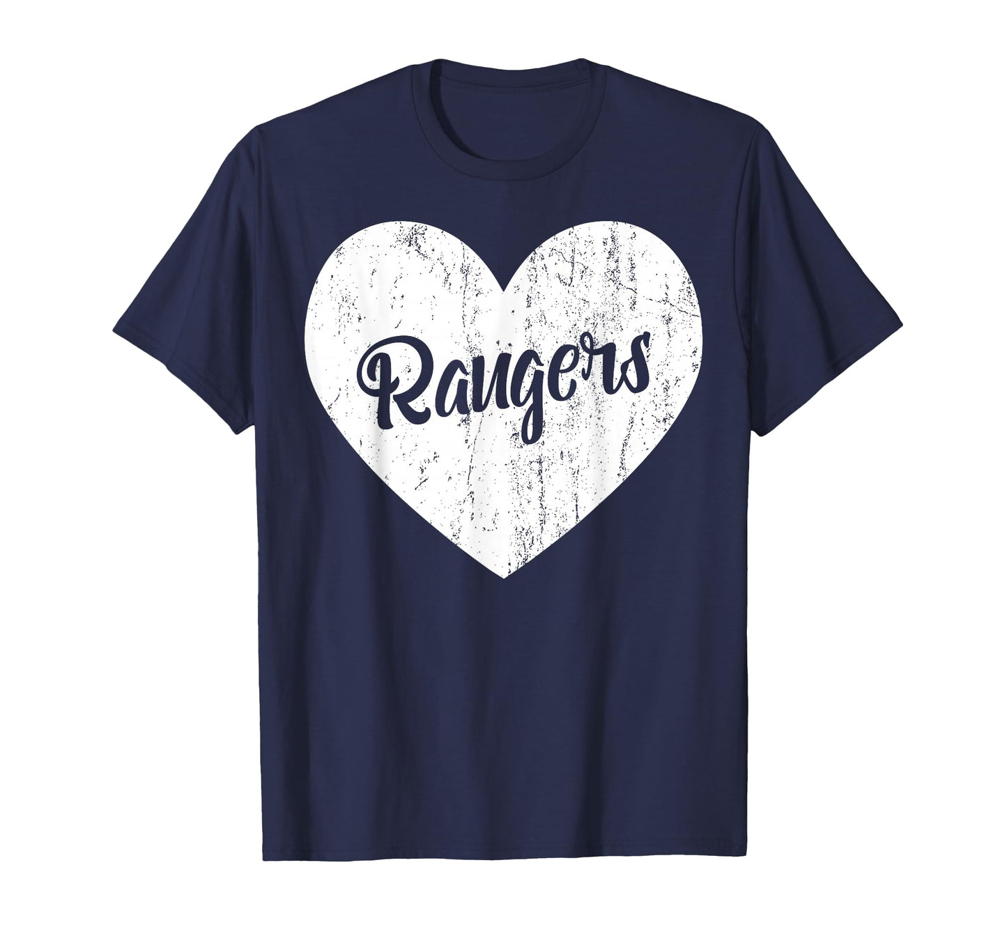 Rangers School Sports Fan Team Spirit Mascot Heart Gift T-Shirt