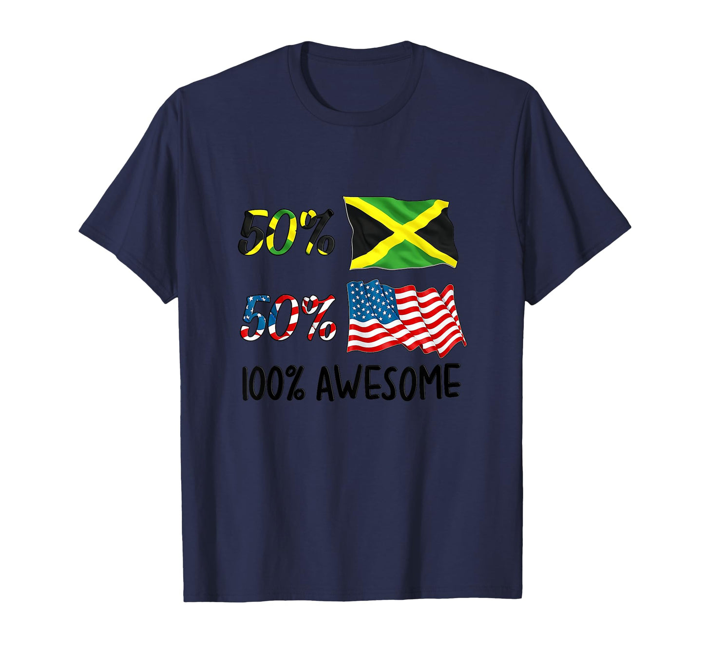 50% American 50% Jamaican 100% Awesome Boy Girl Baby Gift T-Shirt