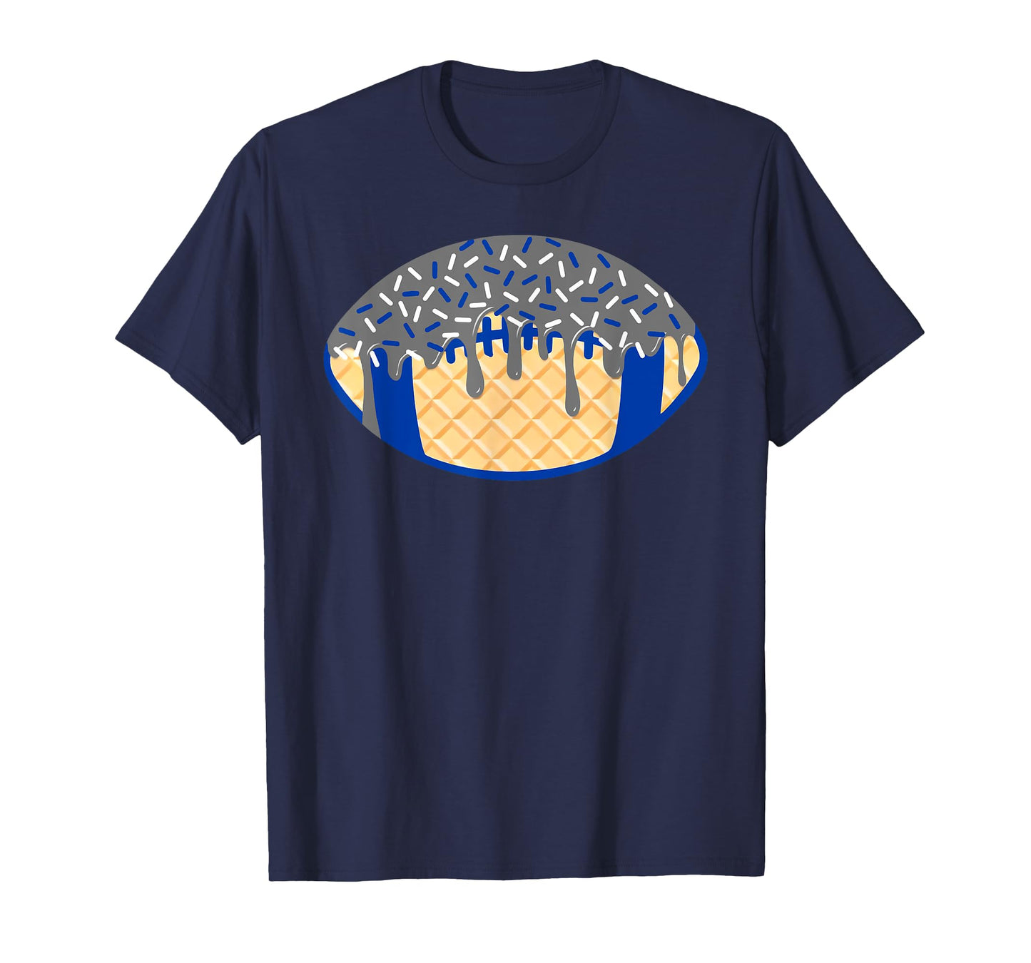 Football Ice Cream Drip with Sprinkles Men Boys Kids T-Shirt