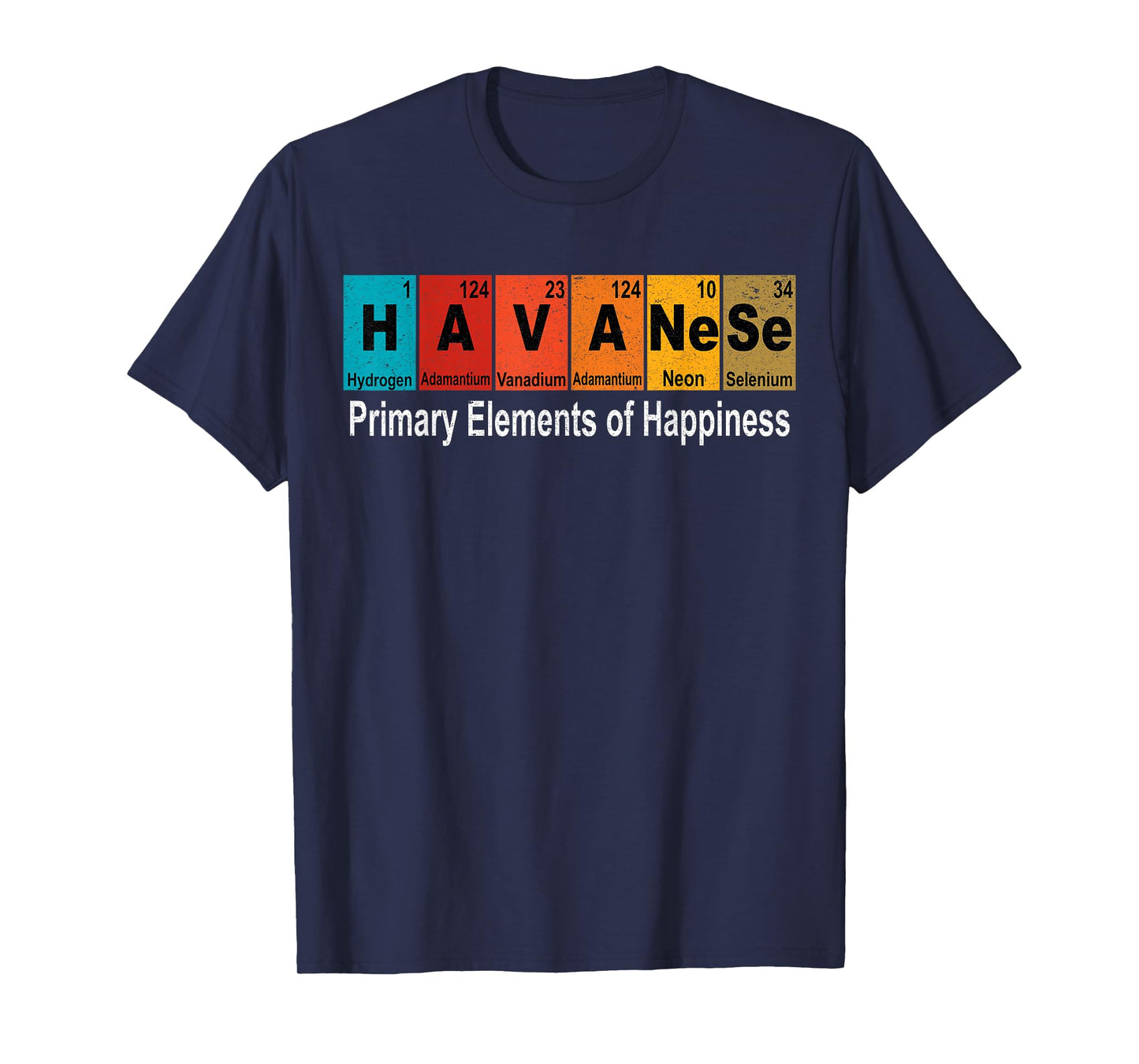 Vintage Havanese Dog Science Funny Periodic Table Pet Lover T-Shirt