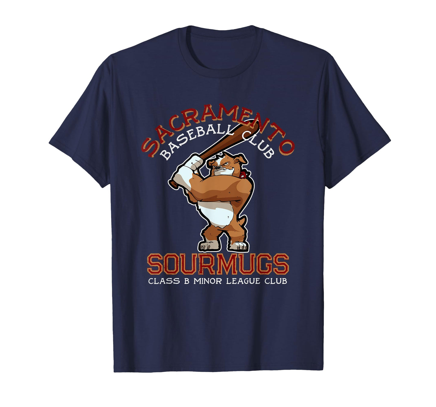 Sacramento Sourmugs Minor League Retro Baseball Team T-Shirt