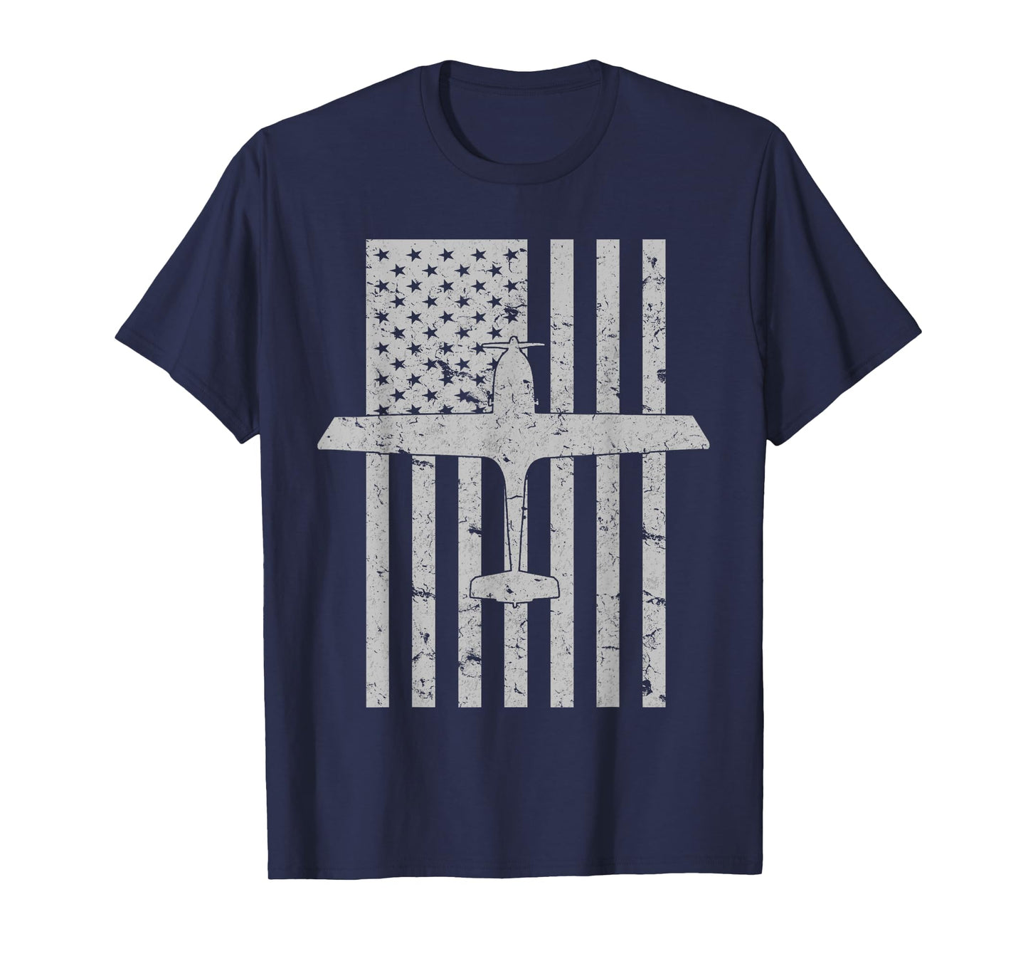 DA20 Training Airplane Vintage Flag Student Pilot T-Shirt T-Shirt