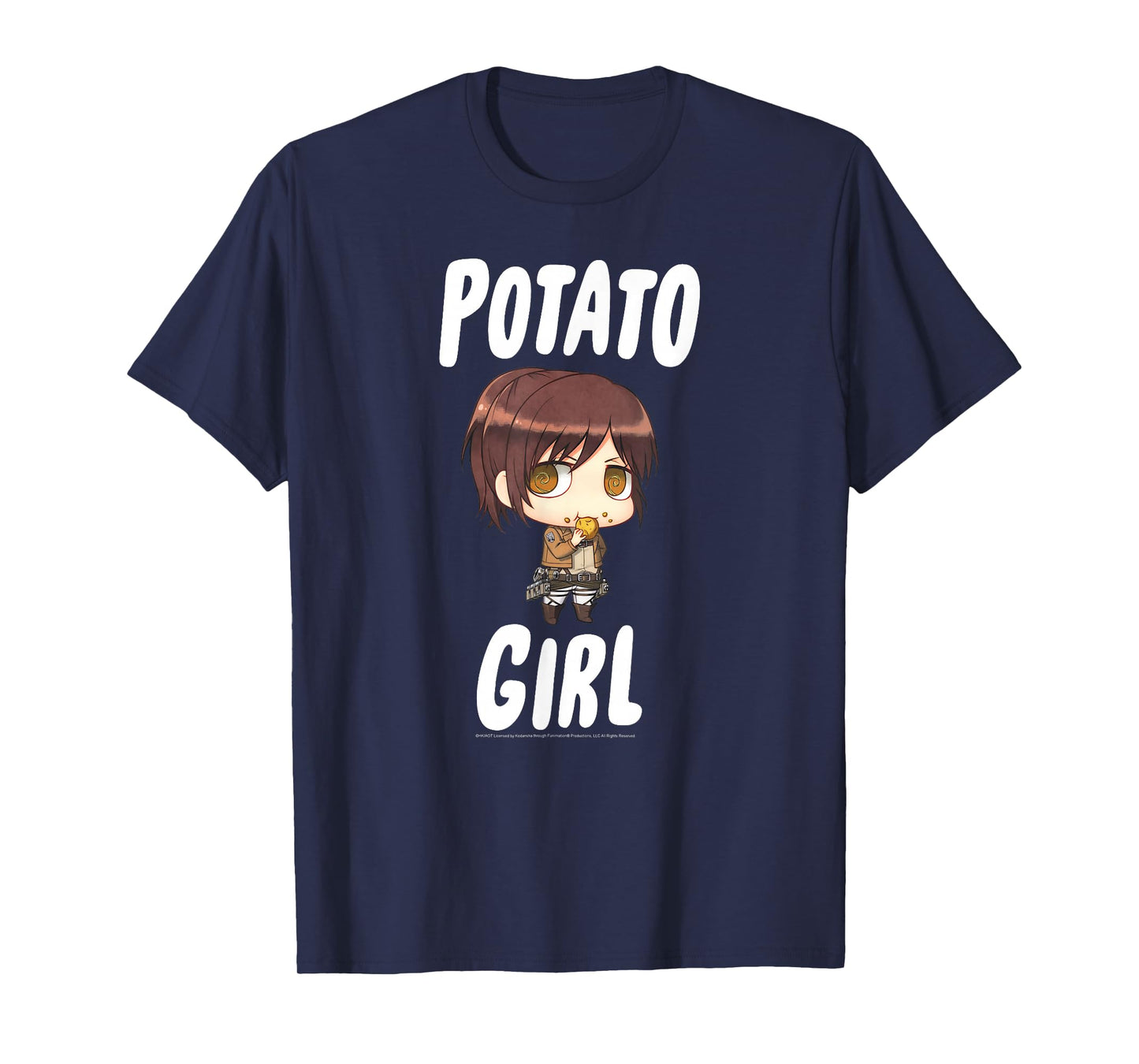 Attack on Titan Potato Girl Chibi AOT Anime T-Shirt
