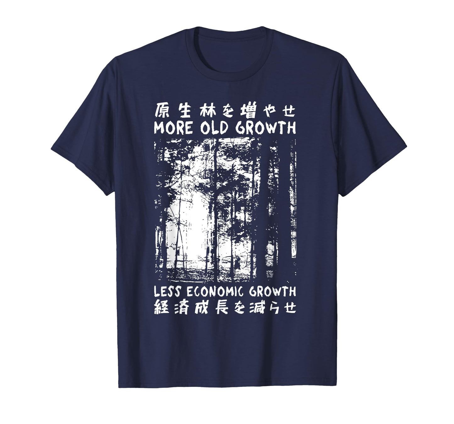 Vintage More Old Growth Less Economic Growth Japanese T-Shirt