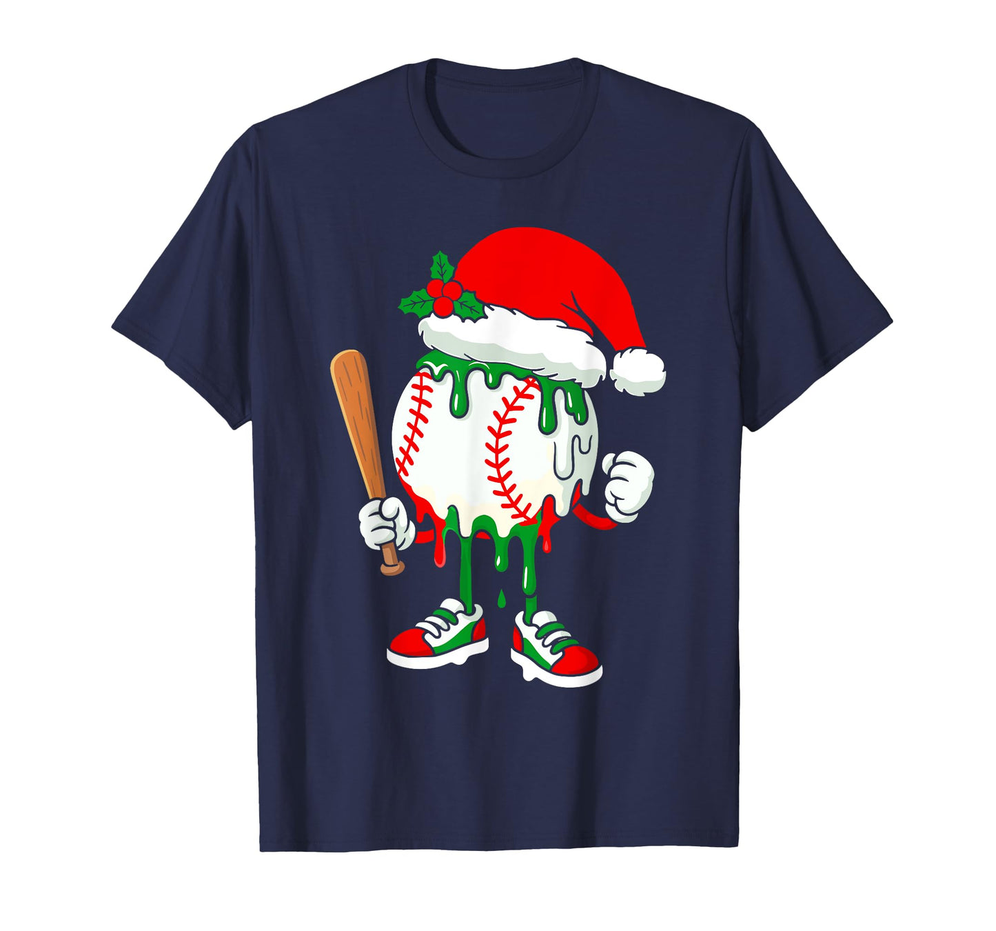 Ice Cream Drip Baseball Christmas Baseball Drip for Girls T-Shirt