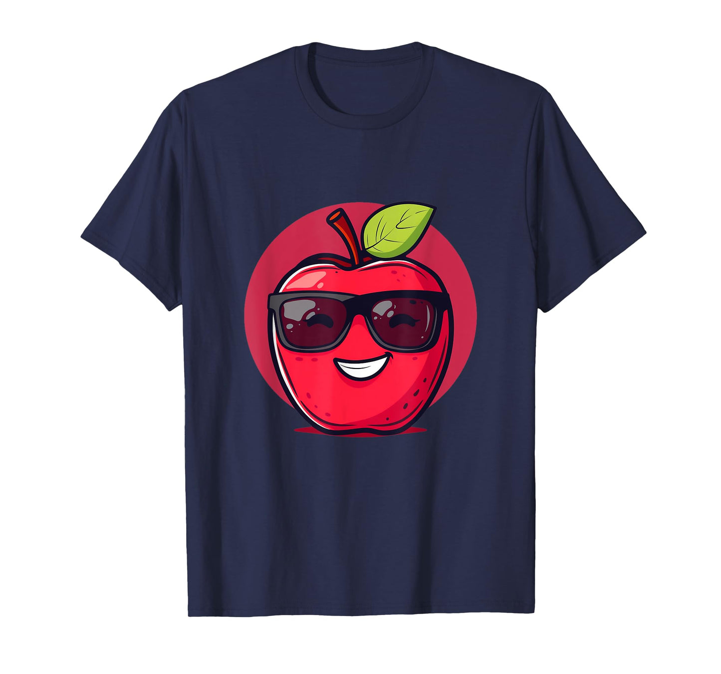 Funny red Apple with Sunglasses for Fruits Lovers T-Shirt