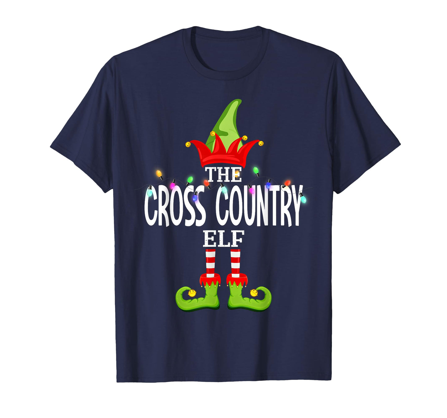 The Cross Country Elf Christmas Matching Pajamas T-Shirt