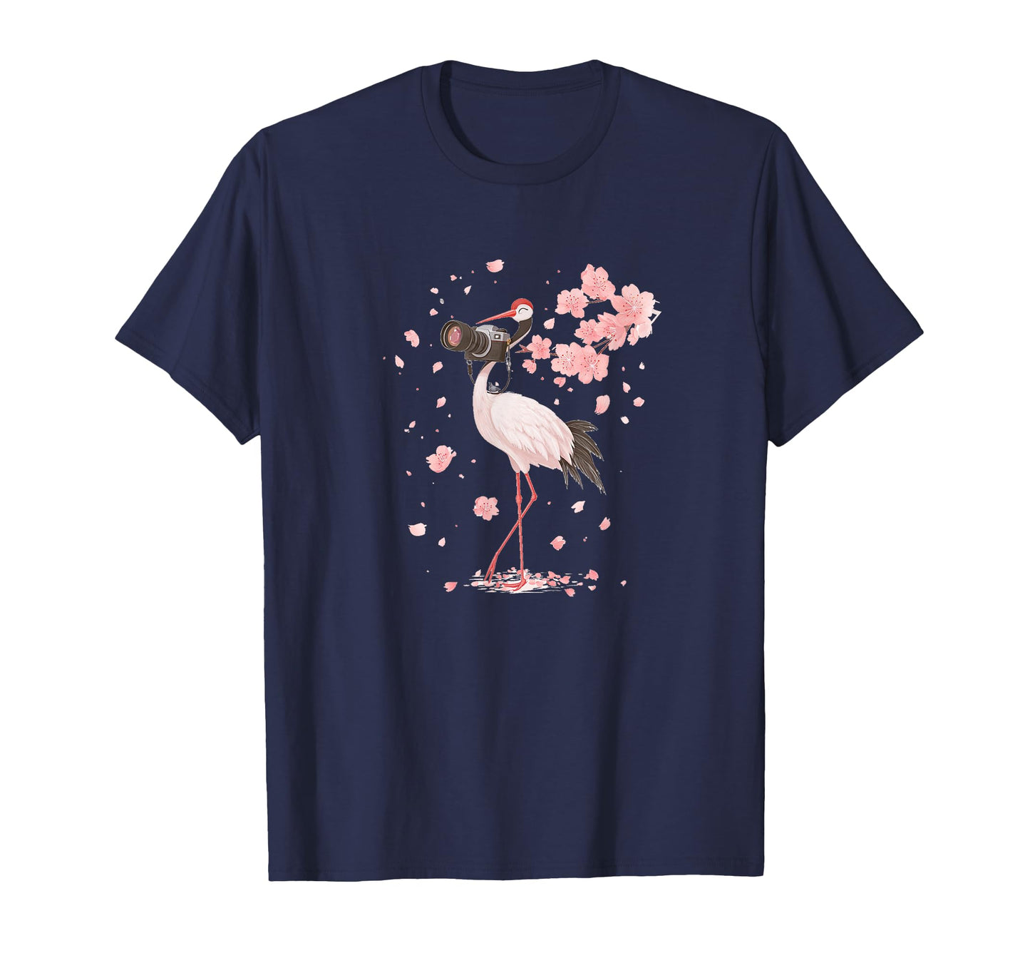 Nice Crane take Photos with Camera in Japan Look T-Shirt