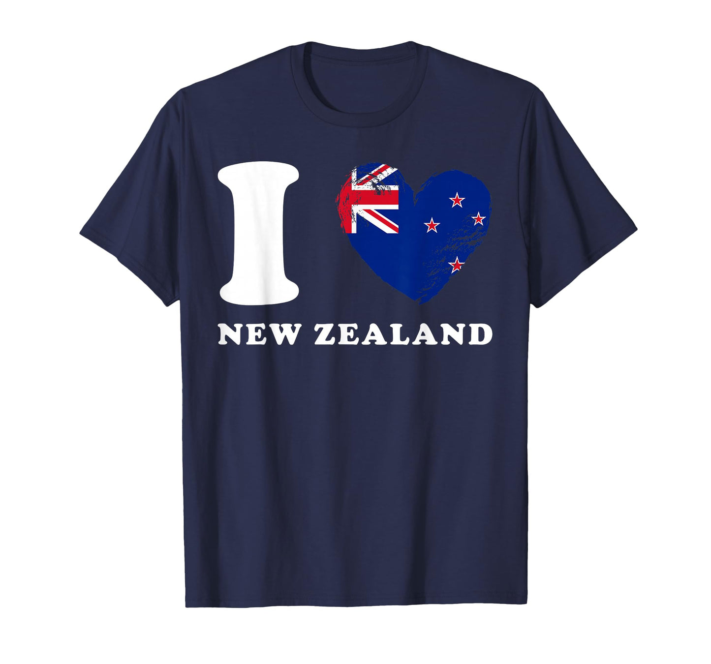 I Love New Zealand - Heart Flag New Zealand T-Shirt