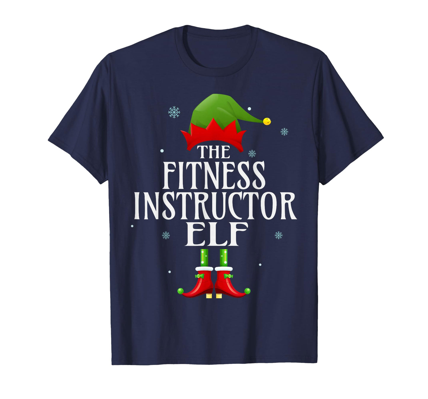 Fitness Instructor Elf Xmas Groupe Matching Pajama Christmas T-Shirt