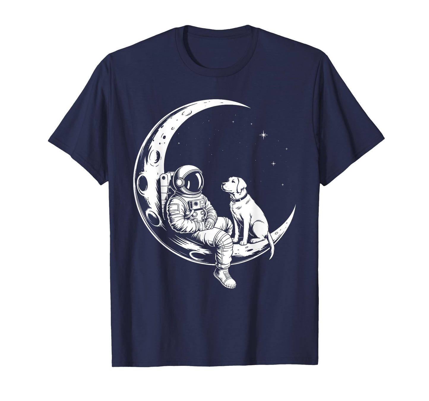 Yellow Labrador Retriever Astronaut Galaxy Moon Dog Lovers T-Shirt