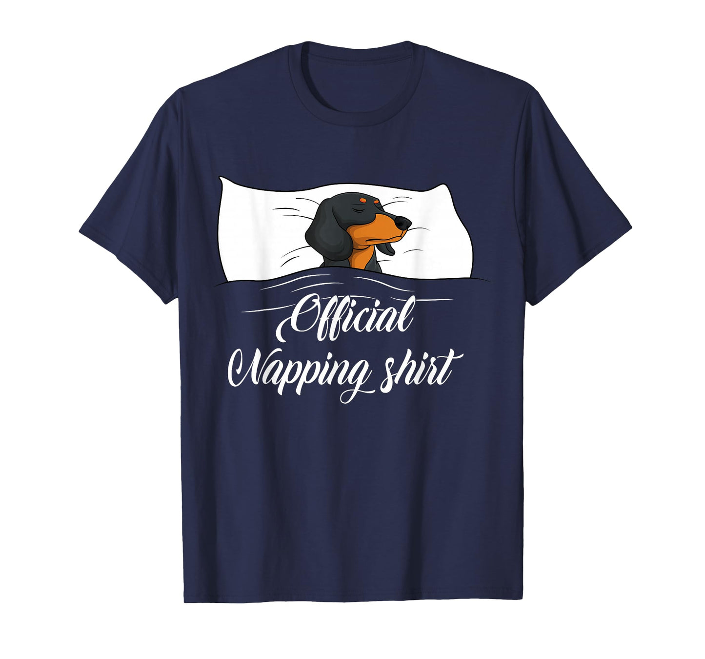 Sleeping Dachshund Pyjamas Dog Lover Gift Official Napping T-Shirt