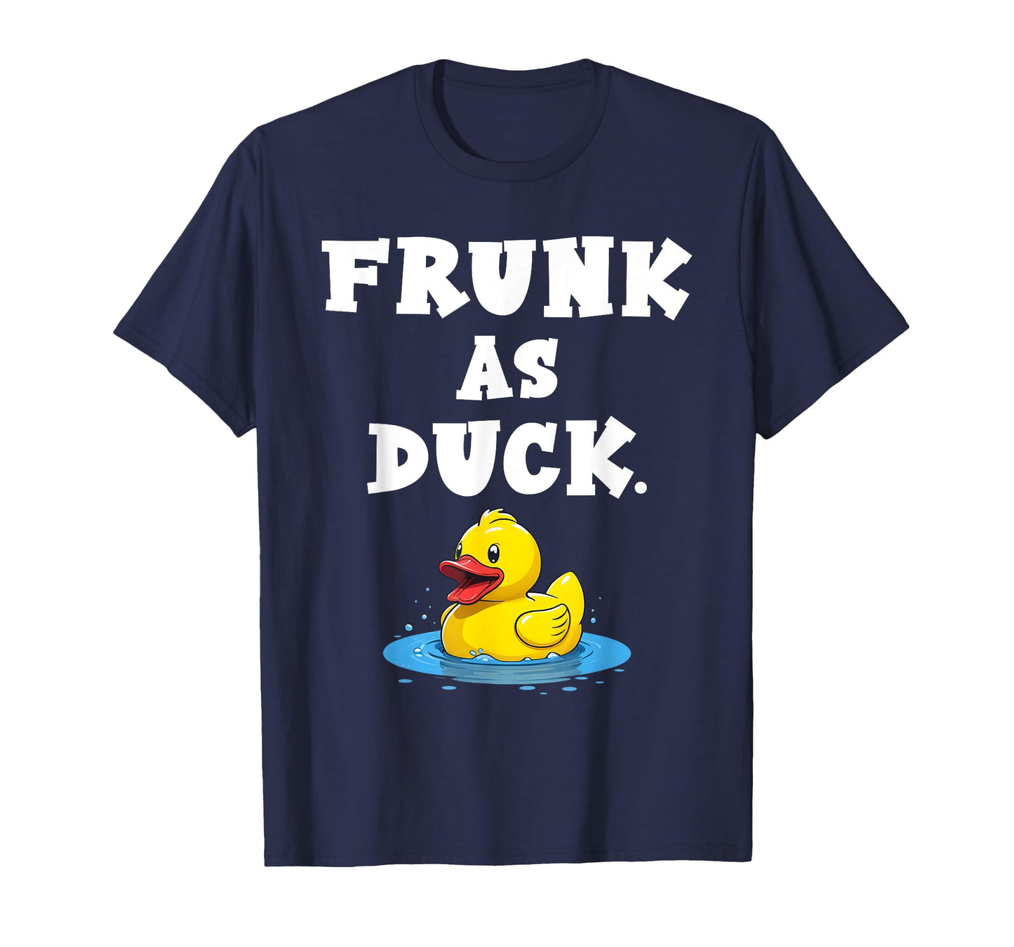 Quacktastic Duck Party Outfit Funny Rubber Duck Frunk as Duck Meme Adult Humor Unisex T-Shirt Black Short Sleeve Cotton Blend Classic Fit U-Neck Small