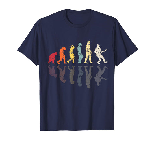 Evolution of man Guitar Band Retro Vintage Guitarist T-Shirt