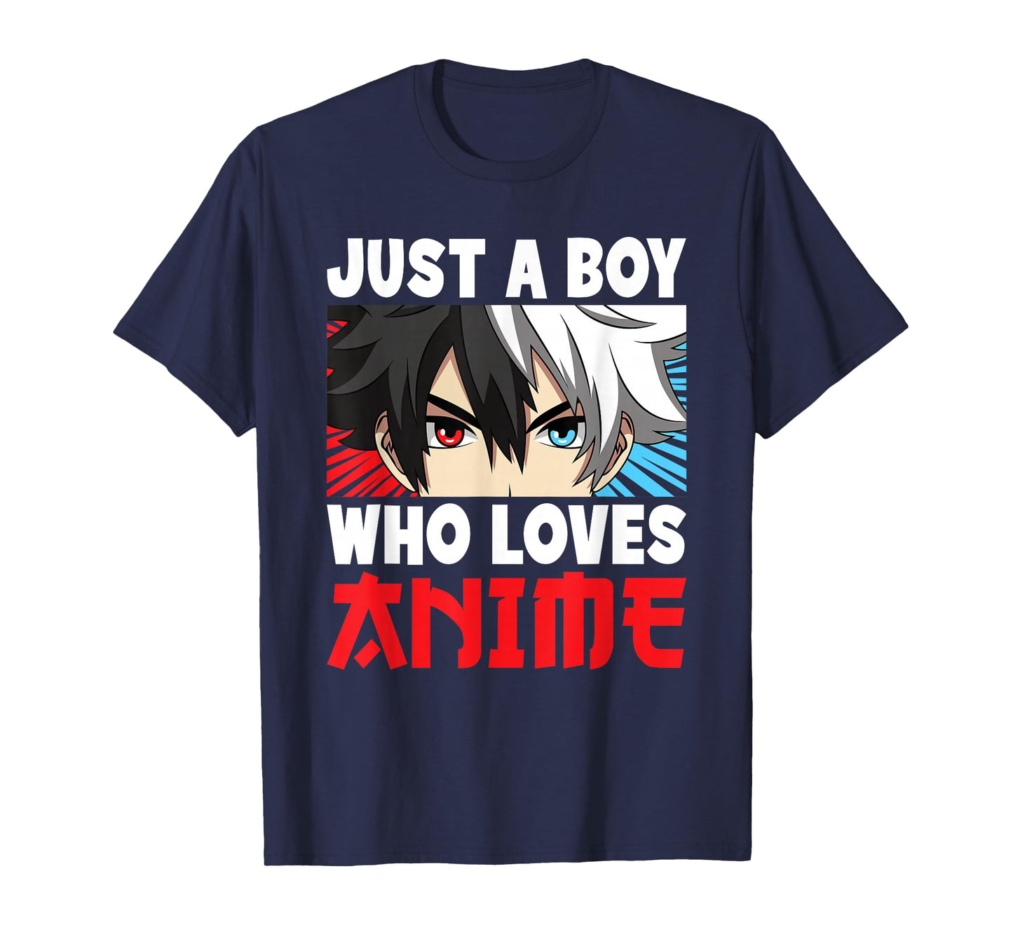 Just A Boy Who Loves Anime Funny Japanese Otaku Kids T-Shirt