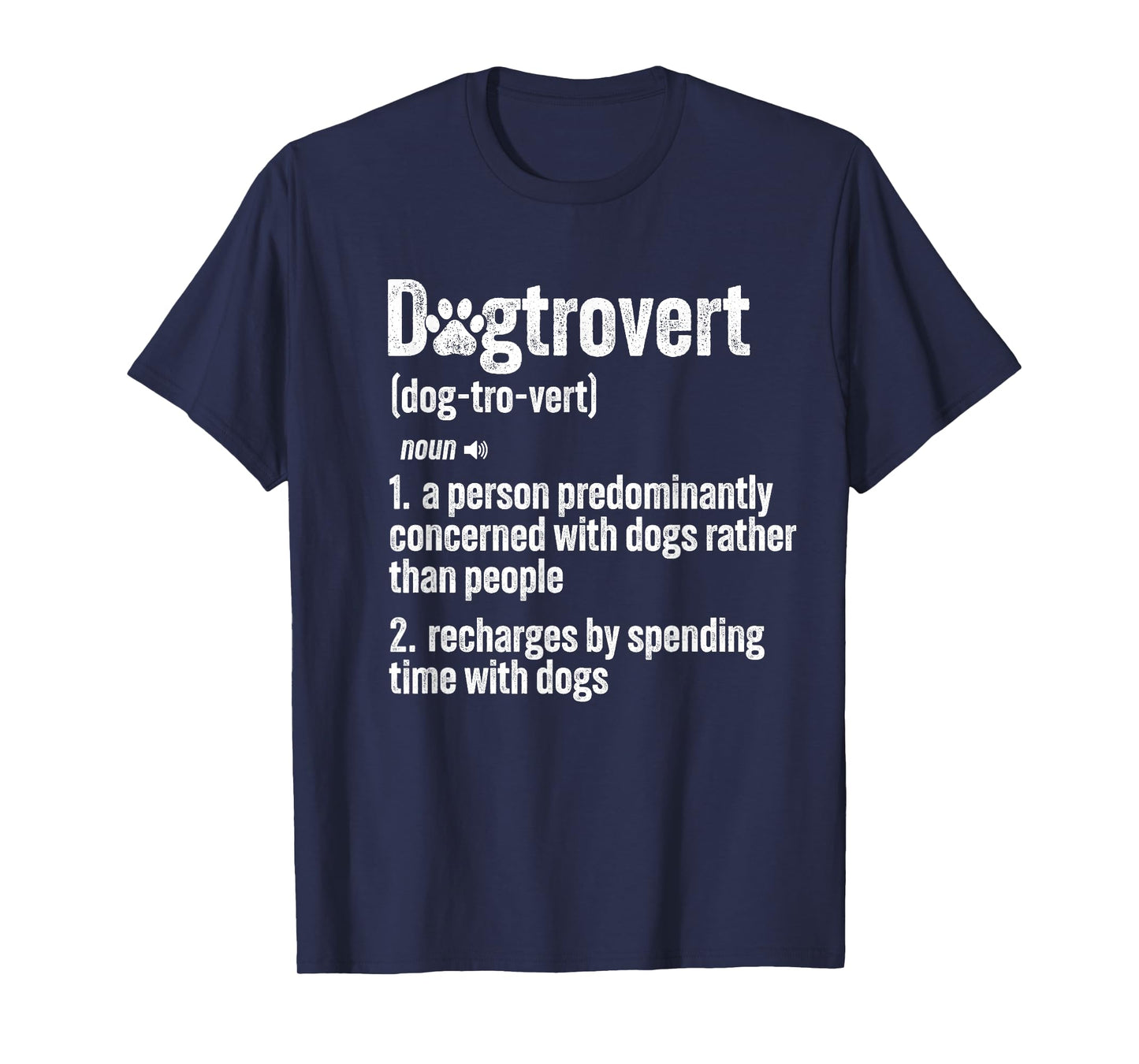 Retro Dogtrovert Dog Paw Funny For Dog Owners And Dog Lover T-Shirt for Men Women Kids