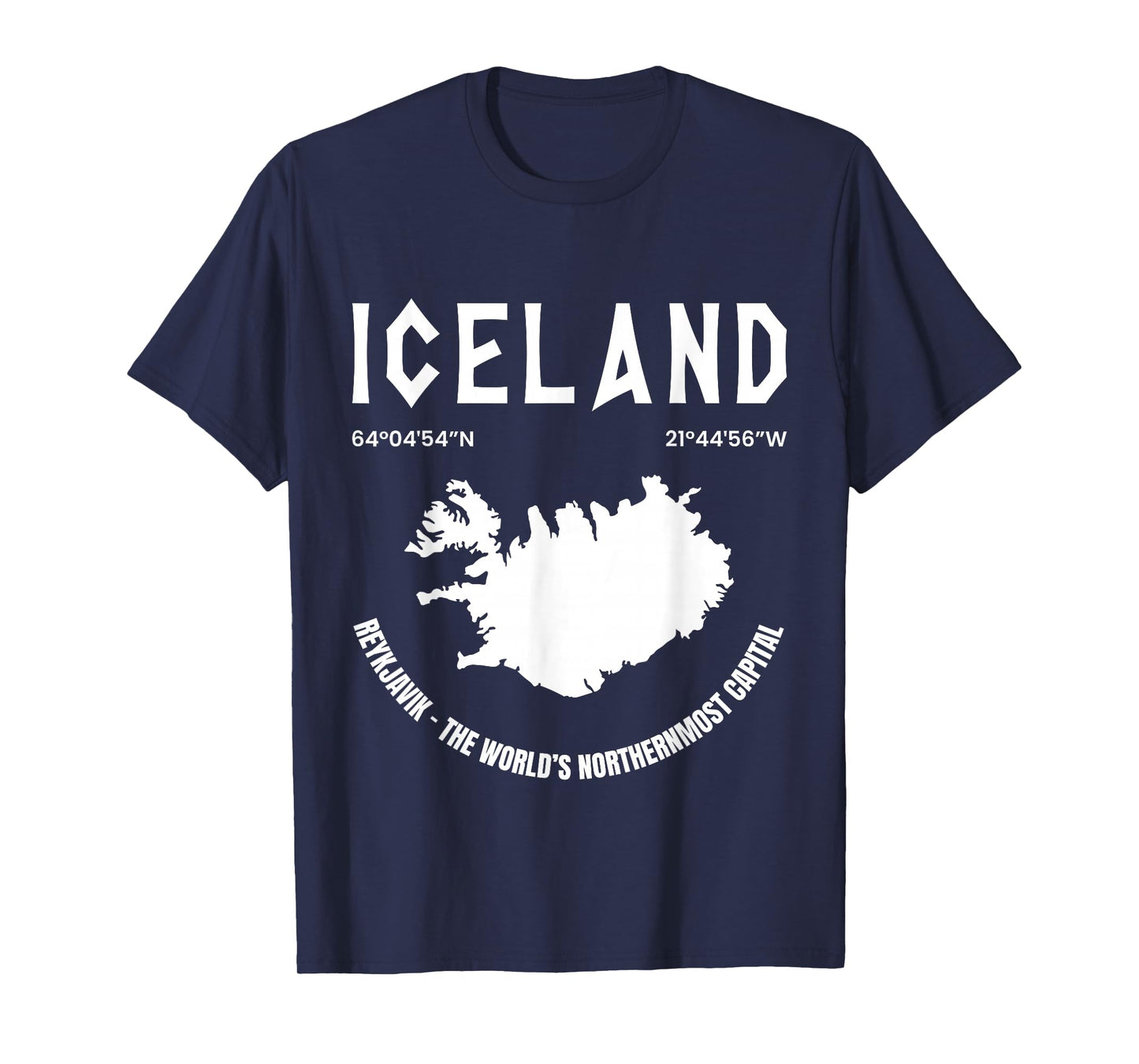 Iceland Map Gift Reykjavík Iceland Lover Icelandic Vacation T-Shirt