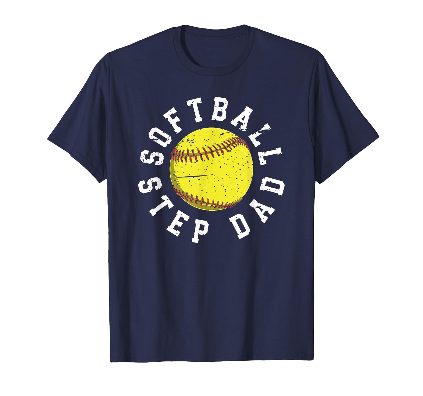 Softball Step Dad Of A Softball Player Stepfather T-Shirt
