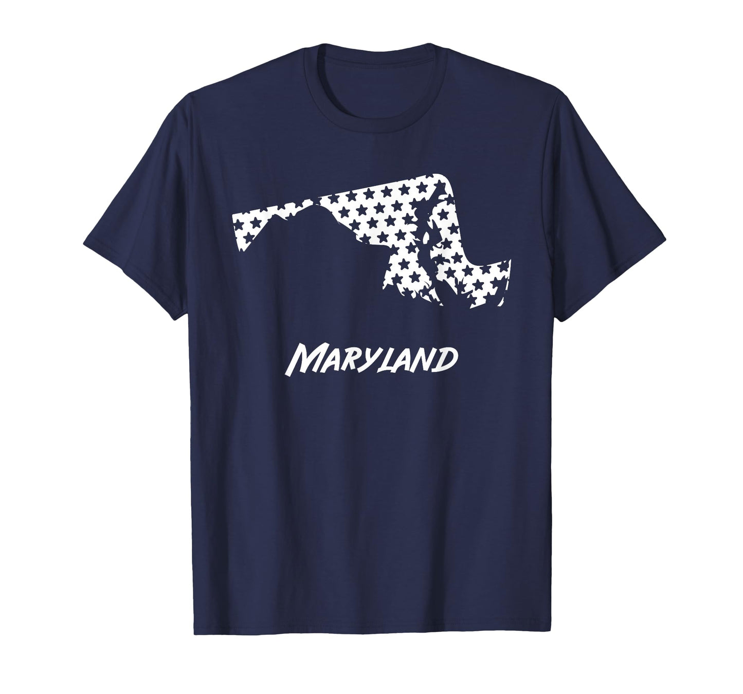 Maryland USA State Outline Stars Vintage Retro Design T-Shirt