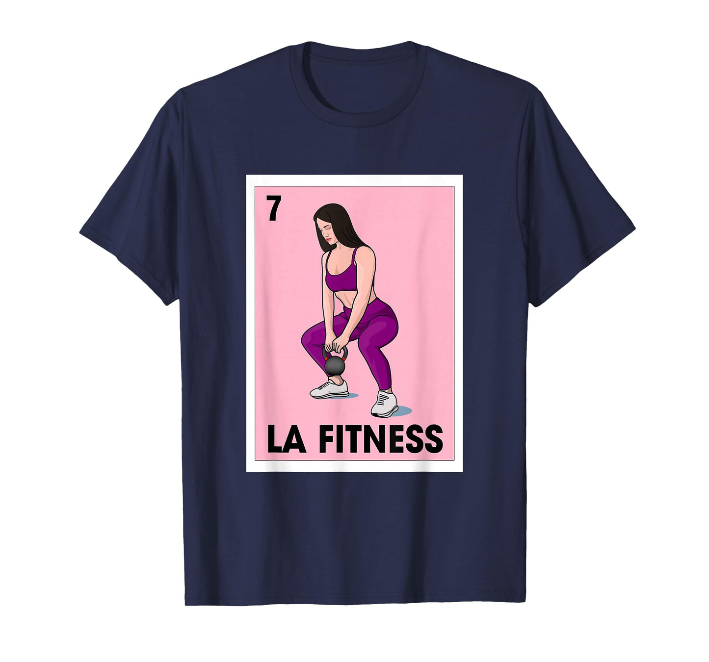 La Fitness Mexican Bingo Card Game Workout Gym Exercise T-Shirt