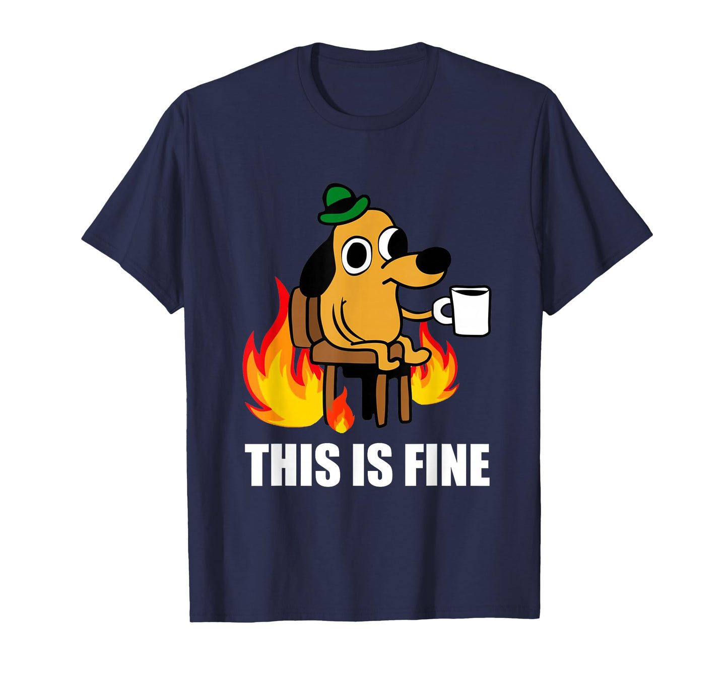 This is Fine Dog Internet Meme Burning San Francisco T-Shirt