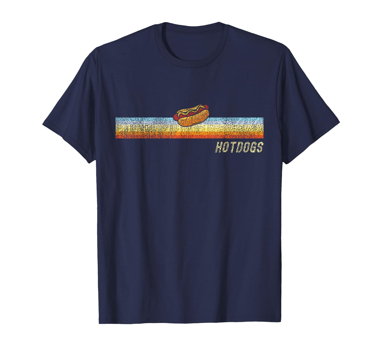 Hot Dog Adult Retro Vintage Hot Dog T-Shirt