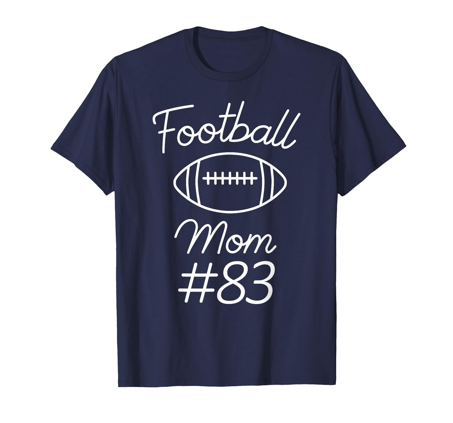 Football Mom Number 83 Biggest Fan Woman Team Game My Son T-Shirt