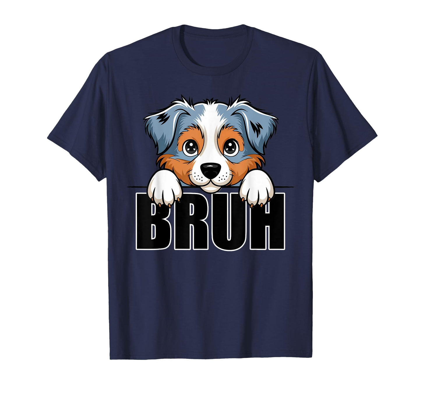 Cute Aussie Dog Bruh Funny Australian Shepherd Men Boys Kids T-Shirt
