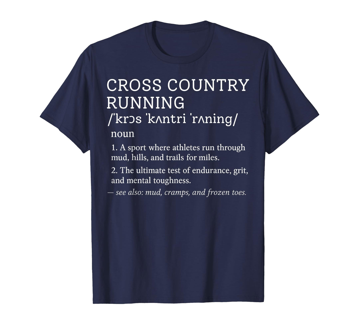 Cross Country Running Sport Dictionnary Definition XC Runner T-Shirt