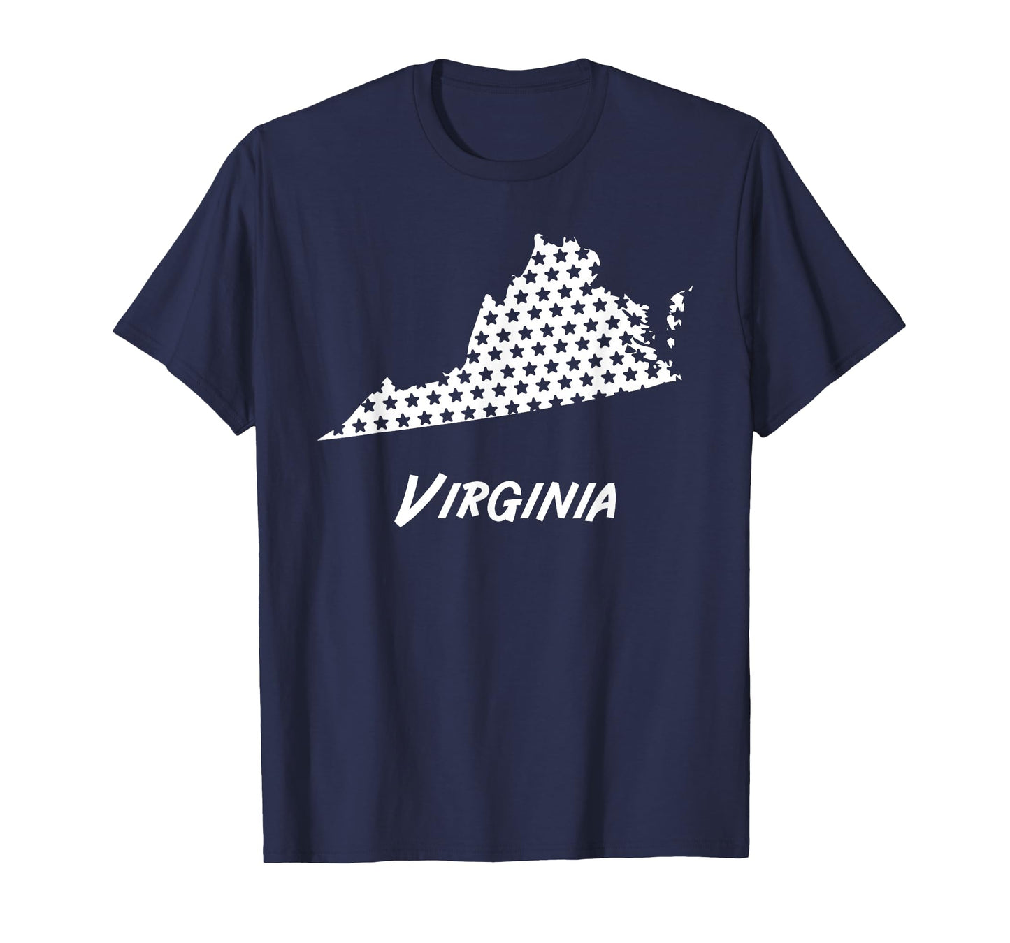 Virginia USA State Outline Stars Vintage Retro Design T-Shirt