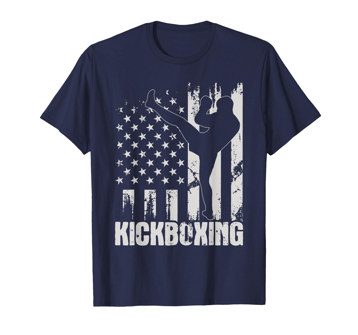 Kickboxing - USA American Flag Kickboxer Combat Self Defense Women Kids Men T-Shirt