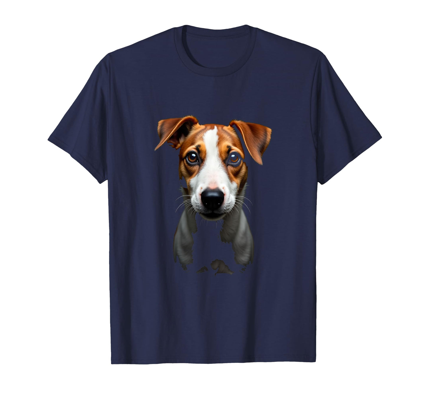 Black Jack Russell Terrier Dog Jack Russell Face T-Shirt