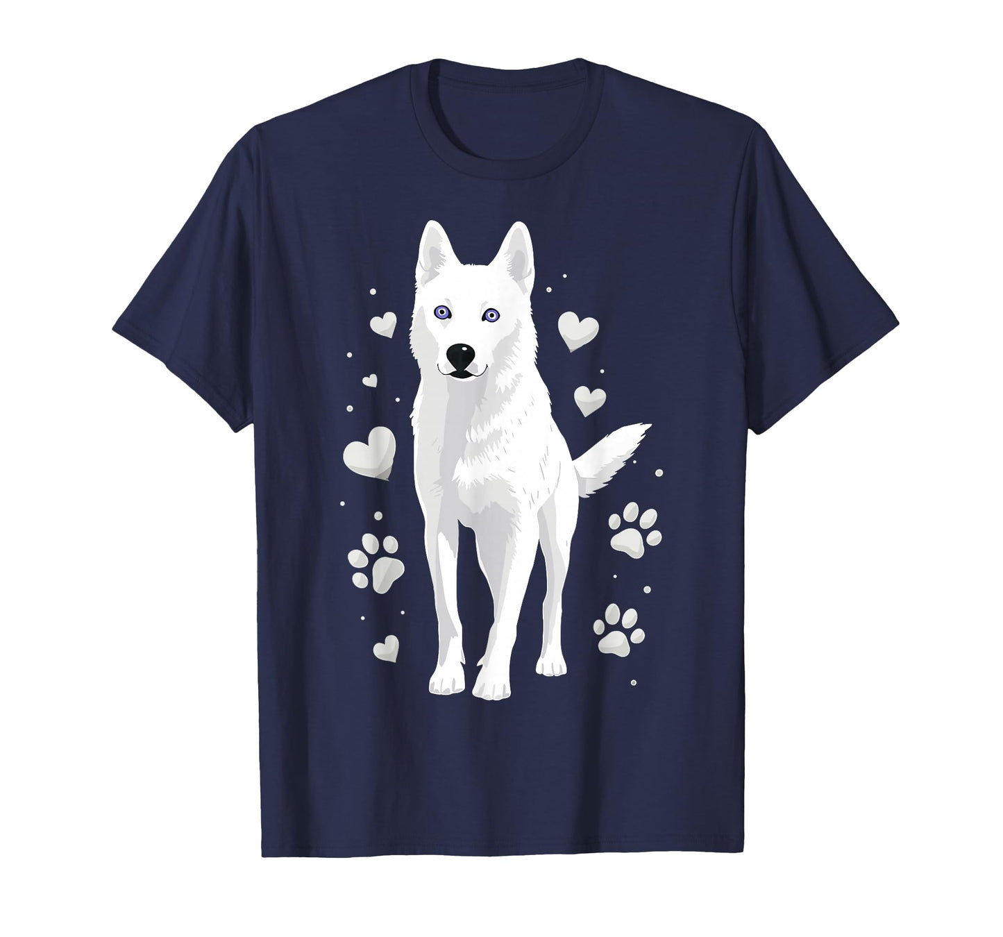 Cute Dog White Siberian Husky T-Shirt