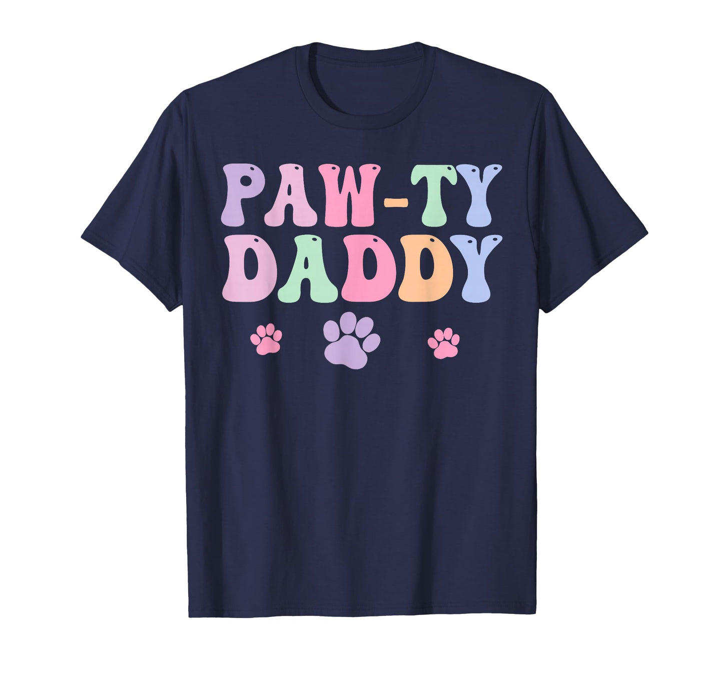 Let's Pawty Girl Daddy Puppy Dog Party Birthday Girl Family T-Shirt