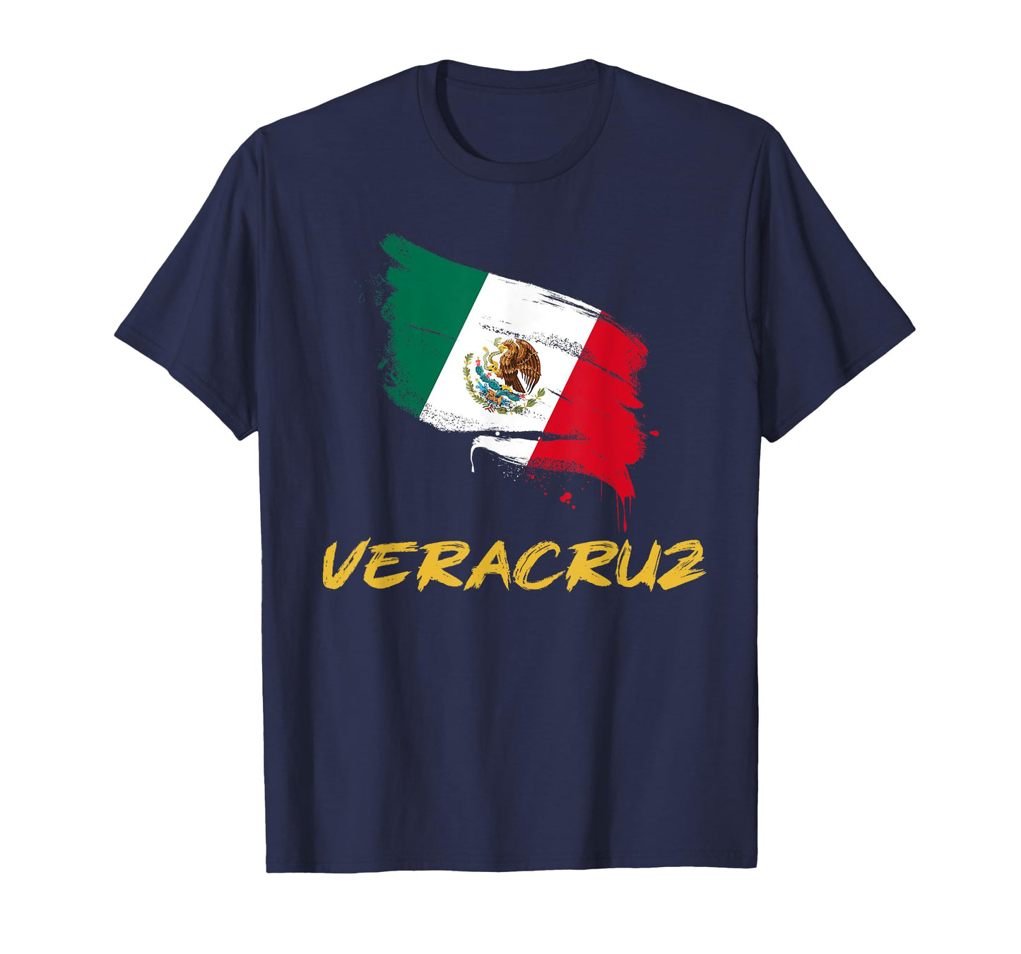 Veracruz Mexico MX Mexican Heritage Flag Paint Stroke T-Shirt