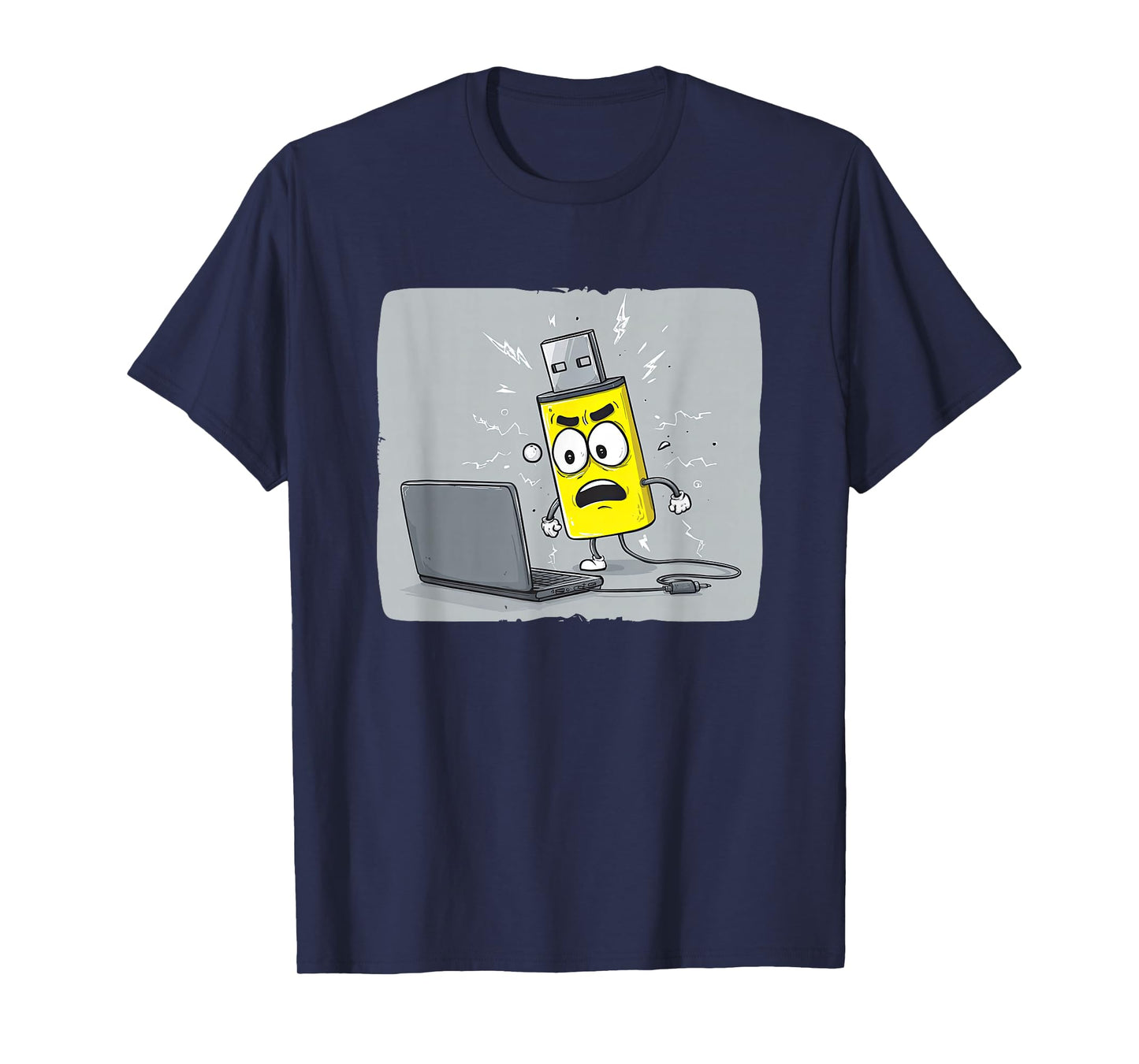 Angry Yellow USB Costume T-Shirt