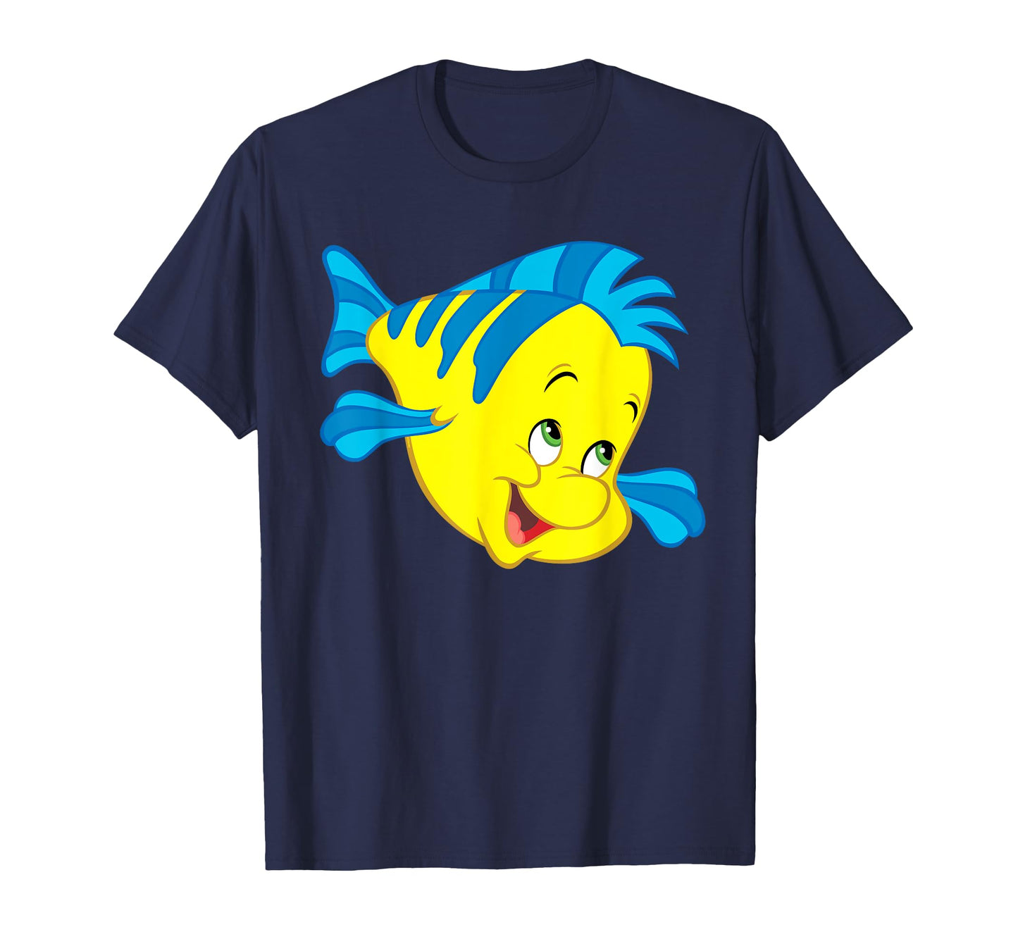 Disney The Little Mermaid Flounder Sidekick Big Face Costume T-Shirt