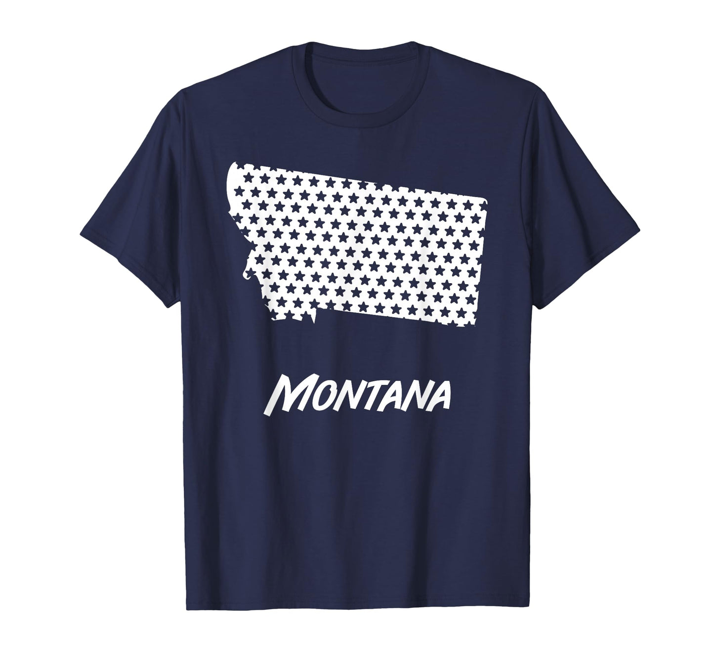Montana USA State Outline Stars Vintage Retro Design T-Shirt