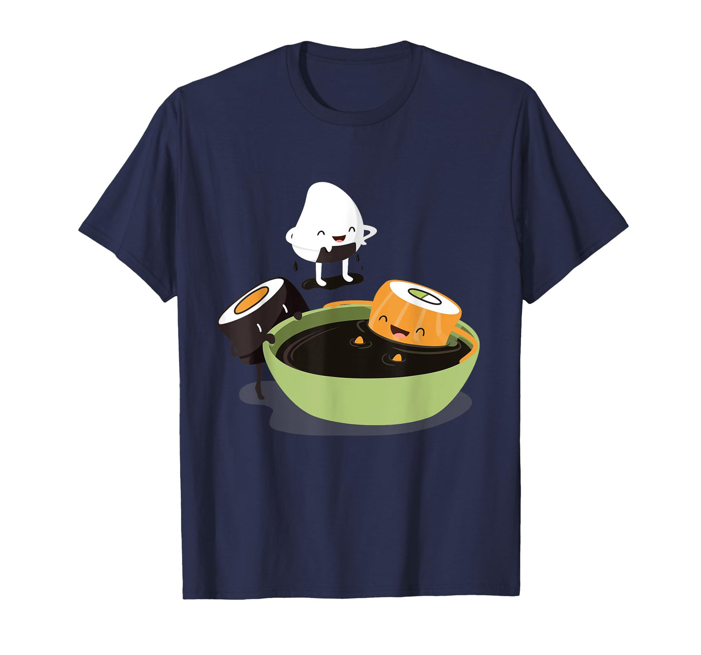 Japanese Food Funny Cute Kawaii Funny Cute Sushi Bath T-Shirt