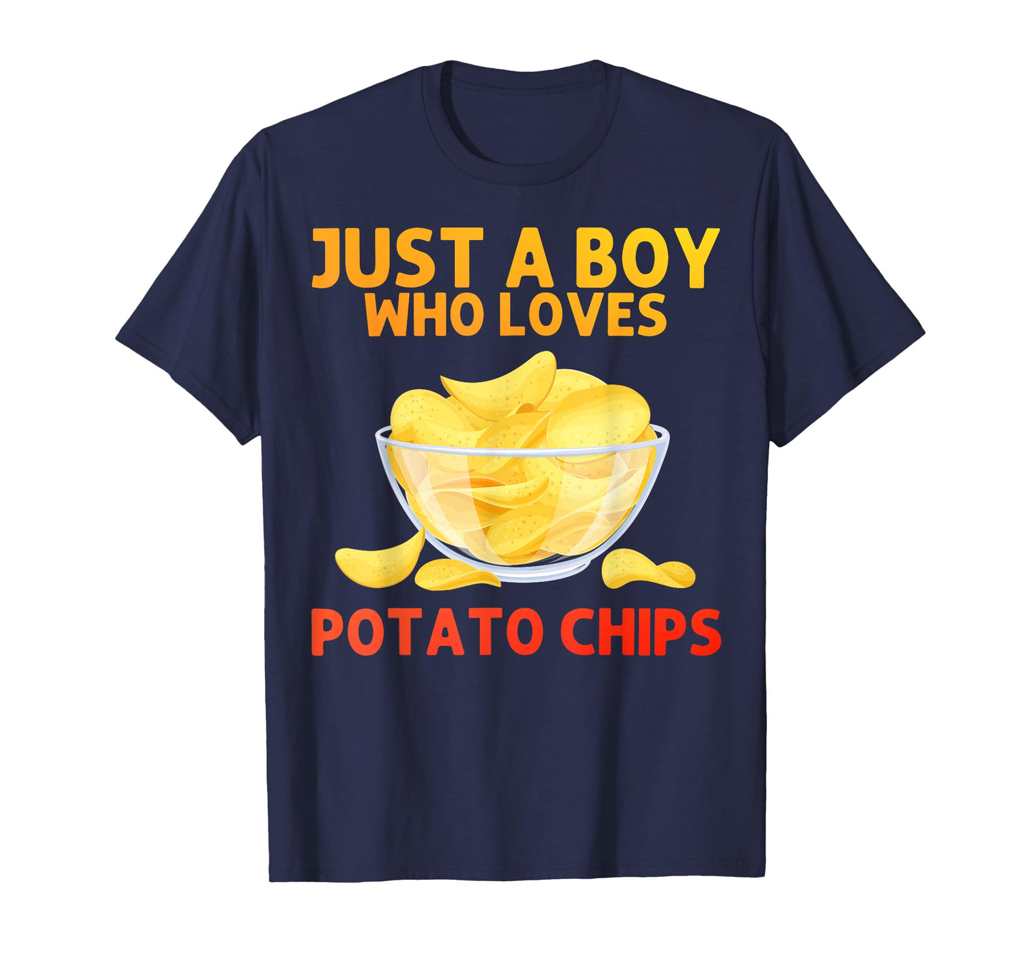 Funny Potato Chips Art For Men Boys Kids Bag Of Chips Lover T-Shirt