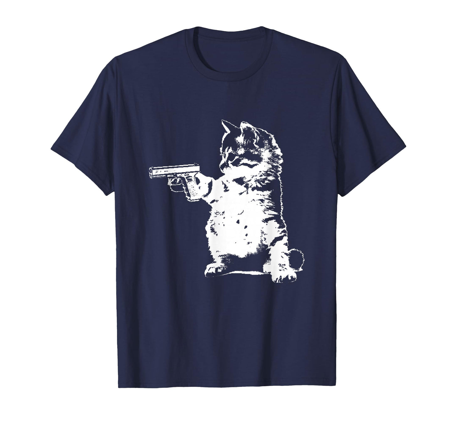 Gun kitty funny cat T-Shirt