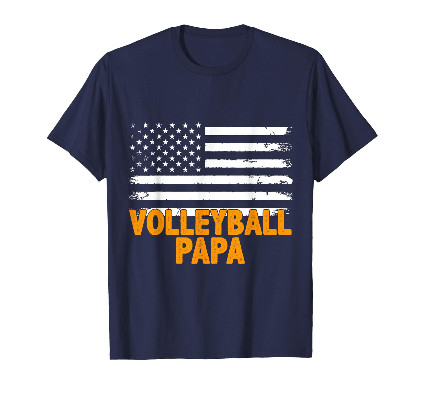 Proud American Volleyball Papa Sports Dad T-Shirt