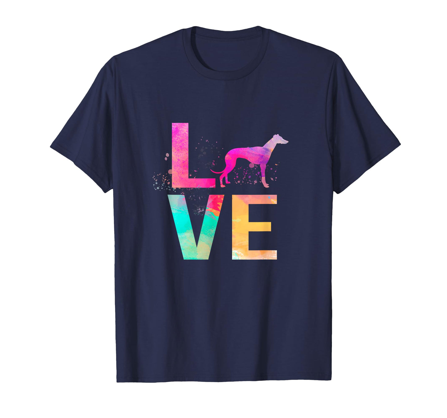Colorful Whippet Dog Mom Gifts Whippet Men Women Girls Kids T-Shirt