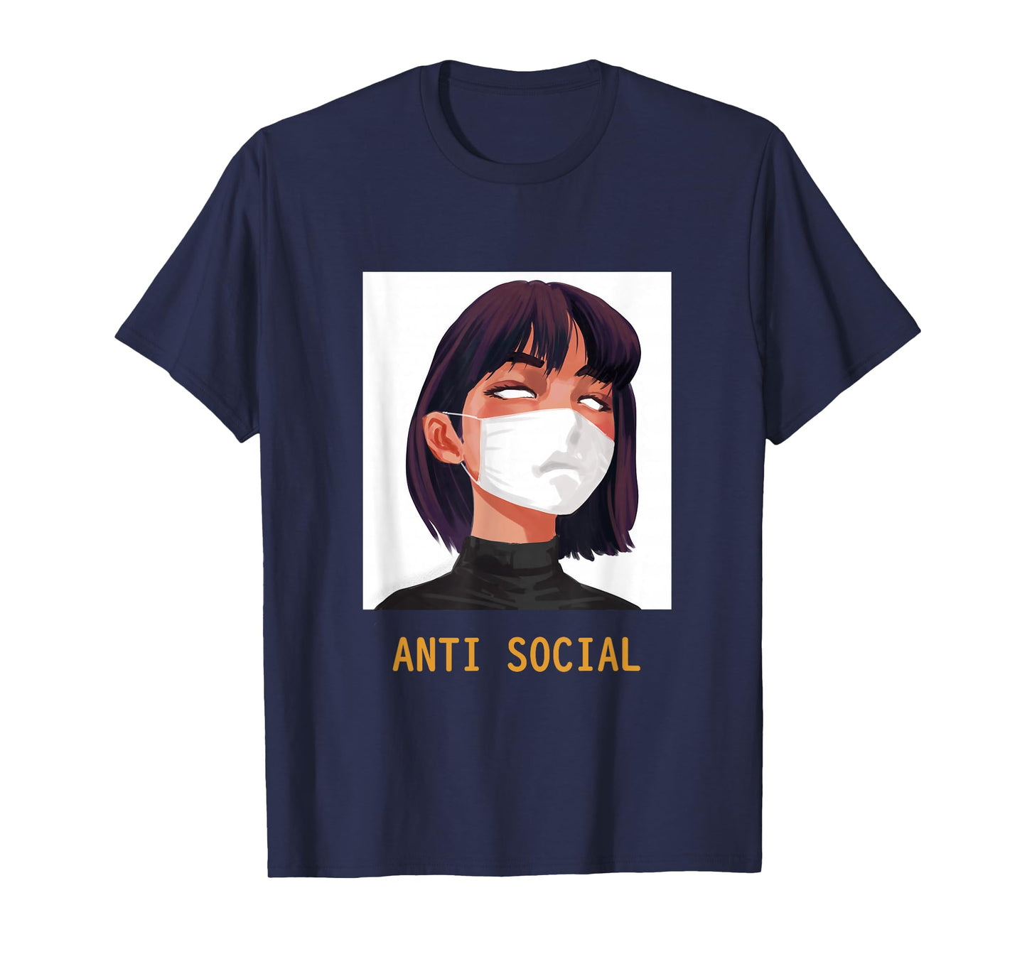 Antisocial Shirt Vaporwave Aesthetic Japanese Emo Anime Girl T-Shirt