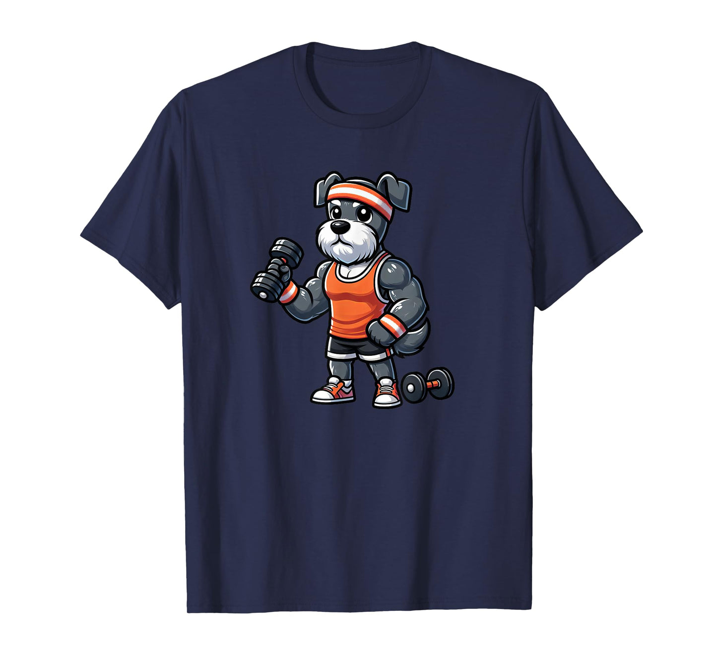 Schnauzer Workout Dog Funny Weightlifting T-Shirt