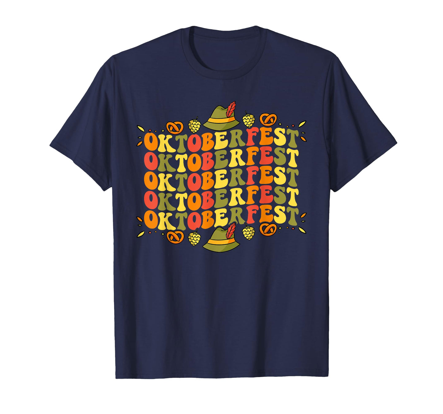 Oktoberfest Retro Groovy German Things Bavarian Festival T-Shirt