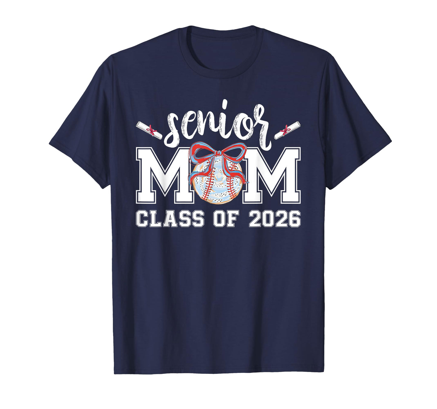 Senior Mom Baseball 2026 Class Of 2026 Proud Mom of Graduate T-Shirt
