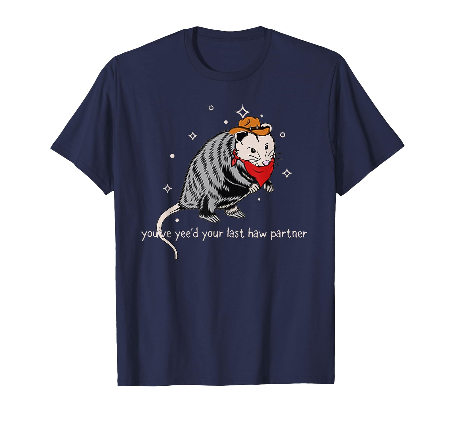 Funny Vintage Opossum Cowboy Hat Western Possum Lover Gifts T-Shirt