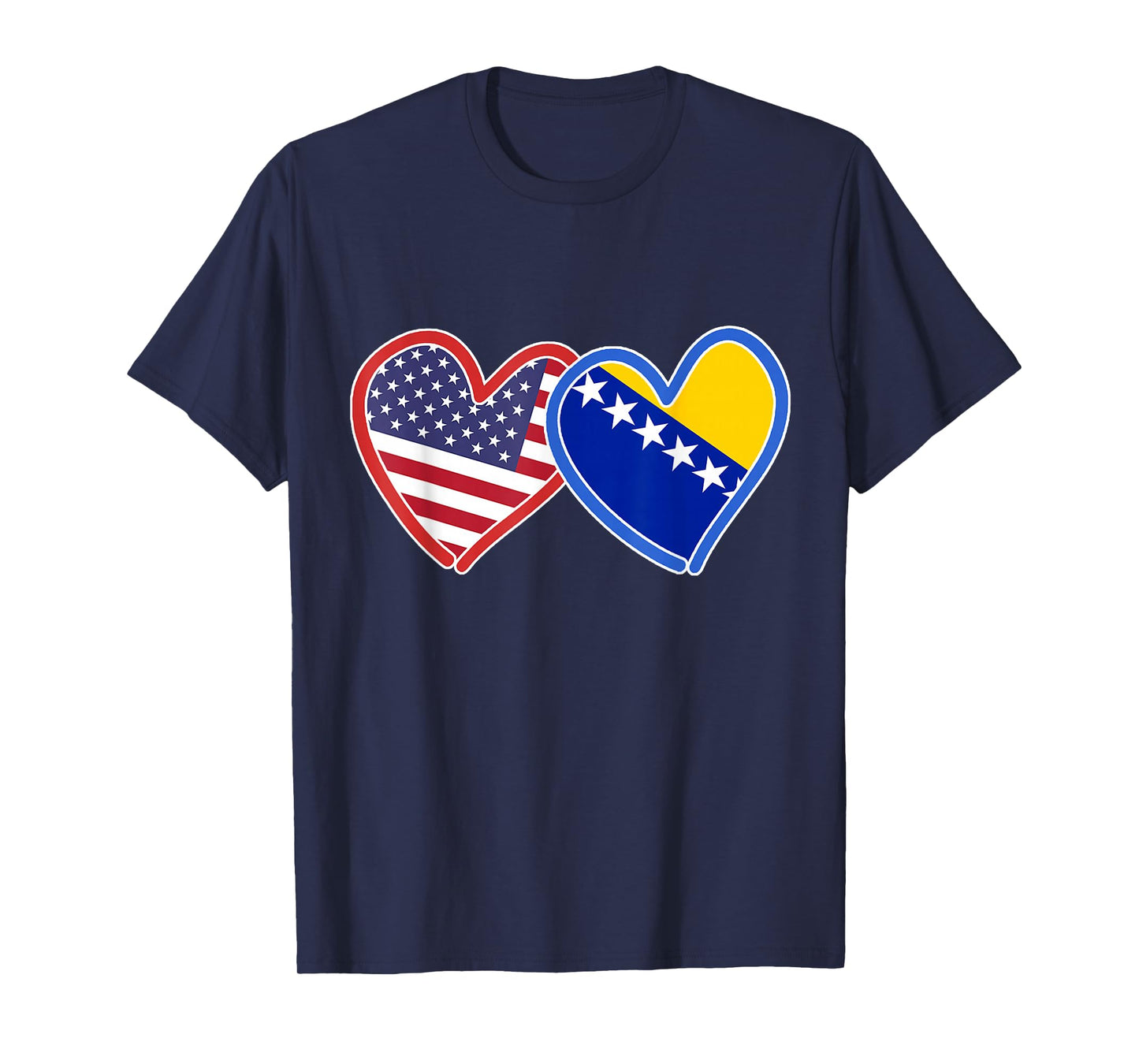 Bosnian American Bosnia & America Flag T-Shirt T-Shirt